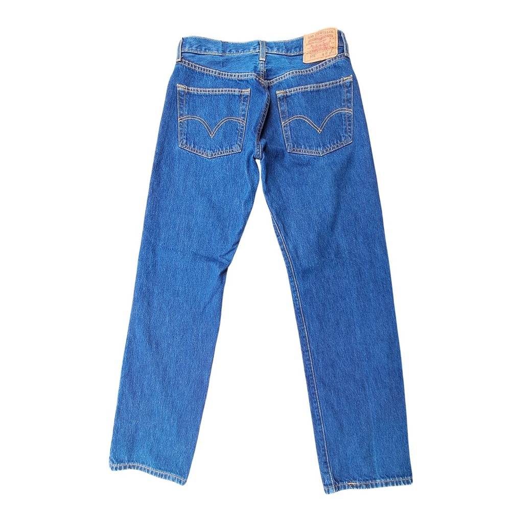 Levi's 501-0115 Men's 32x32 Straight Leg Button Fly Jeans Medium Wash Blue 2003 - Picture 13 of 13